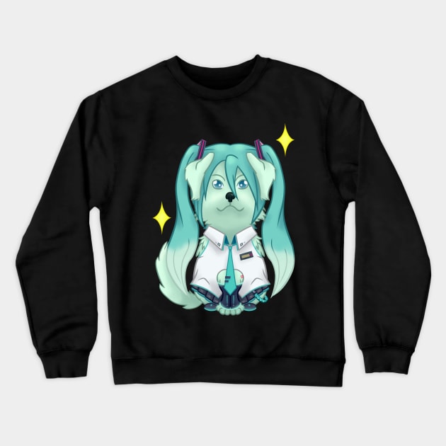 Virtual singing dog Crewneck Sweatshirt by LemonFur